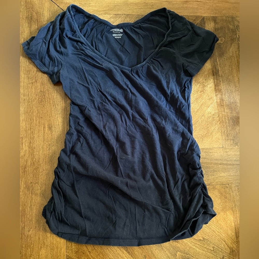 Motherhood Nursing Top Navy Blue
